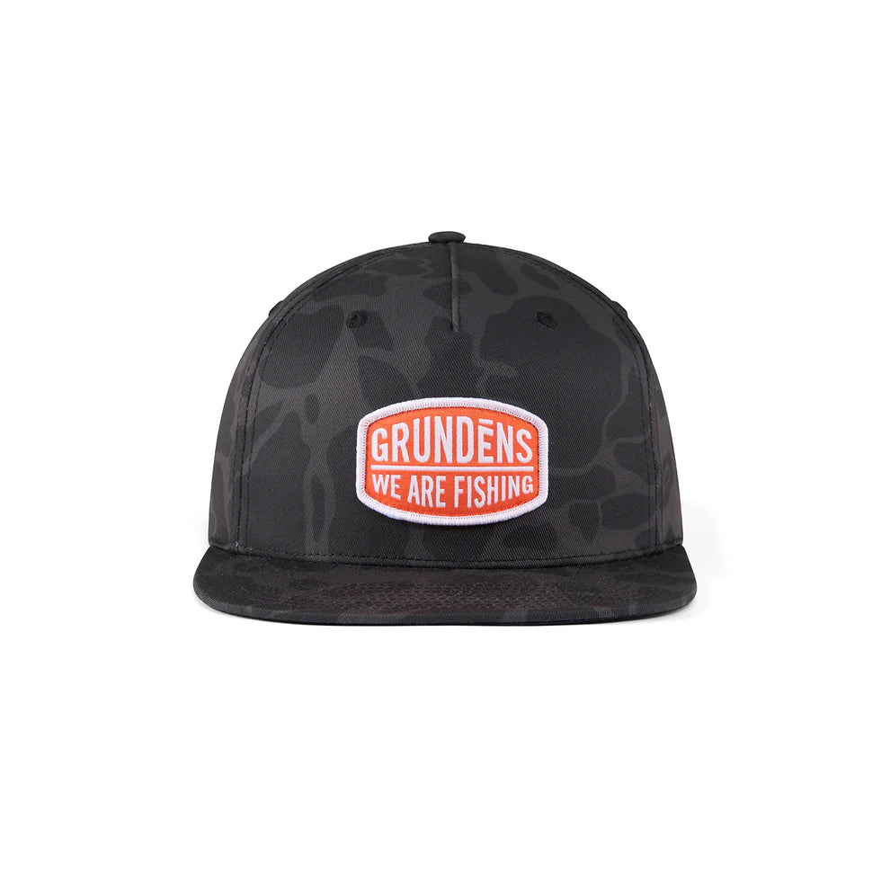 Grundens We Are Fishing Camo Trucker Hat "One Size"