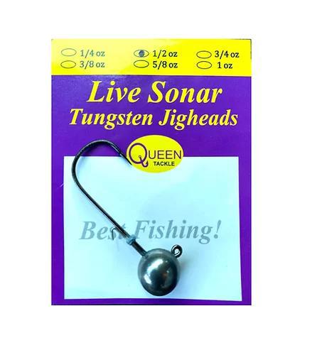 Queen Tackle Live Sonar Tungsten Jigheads (2,3 or 4 Pk) - Bait-WrX