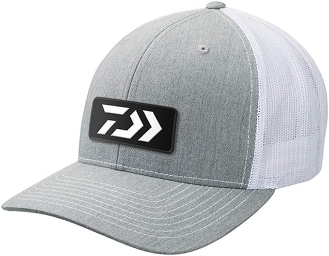 Daiwa Trucker Cap, Grey/White with Rubber Patch Logo