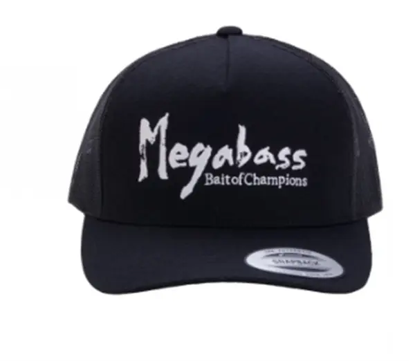Megabass Trucker Hat, Black & White Megabass