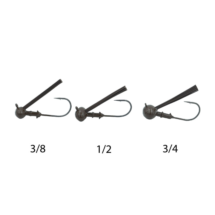 Bait-Wrx Neked Football Head Jigheads (5 Pk)