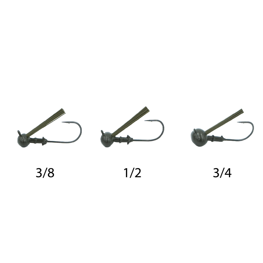 Bait-Wrx Neked Football Head Jigheads (5 Pk)