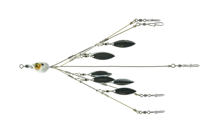 5-Arm Umbrella Fishing Lure Alabama Rig Head Set w/ Swivel Snap Spinner (1)  